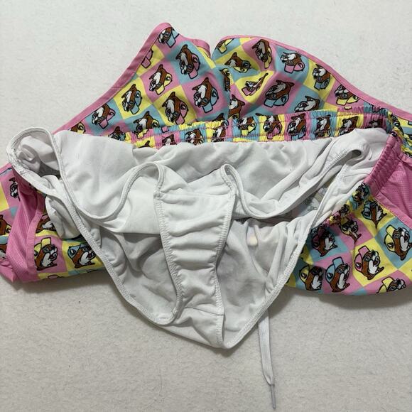 Buc-ee’s Women’s XXL Lined Running Shorts 3” Inseam Colorful Pink Athleisure - Picture 5 of 11